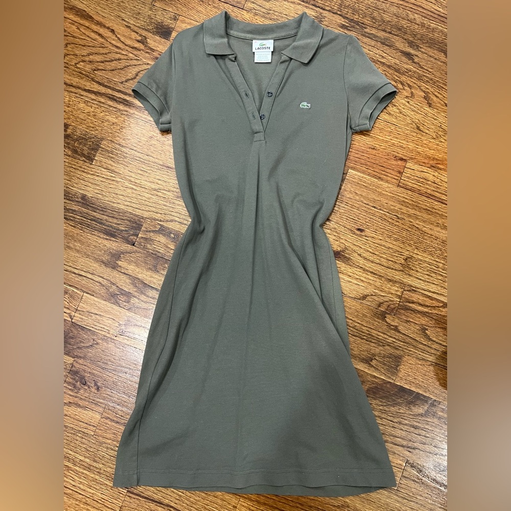 Vintage Lacoste Olive Green Polo Dress